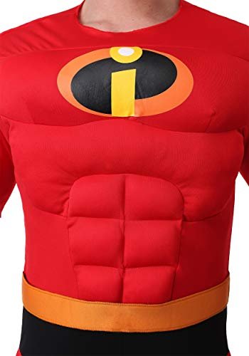 Disguise mens Unisex - Deluxe Muscle Mr Incredible Adult Sized Costumes, Red, XL 42-46 US