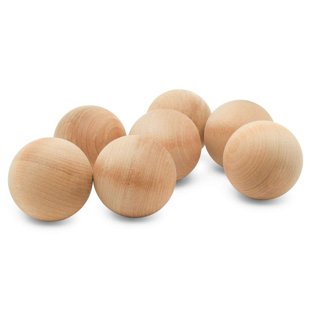 2-1/4 Inch Small Wood Balls, Pack of 10 Wooden Balls for Crafts and DIY Project, Hardwood Birch Wood Balls, by Woodpeckers