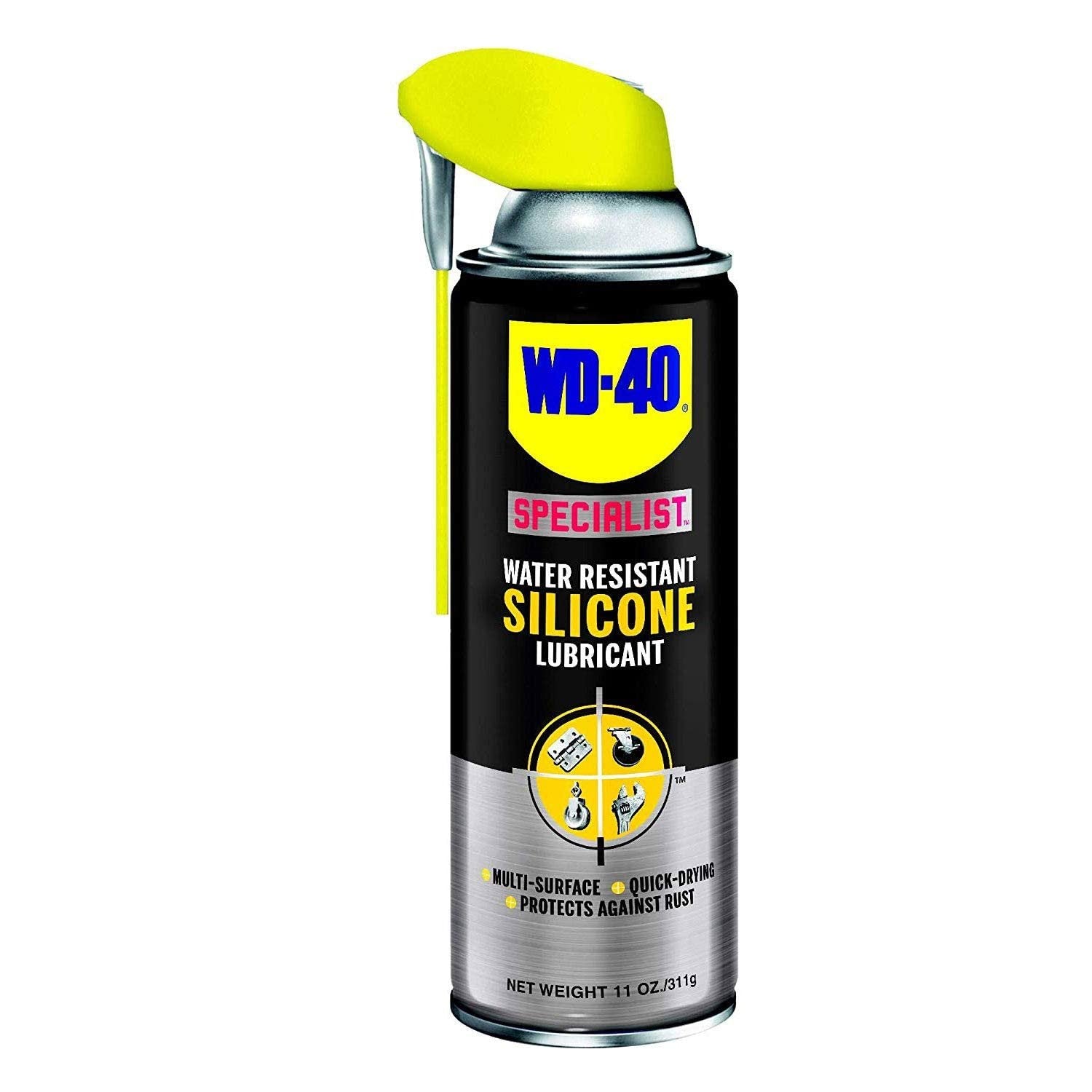 WD-40 Specialist Water Resistant Silicone Lubricant Spray, 11 Ounces (5 Pack)