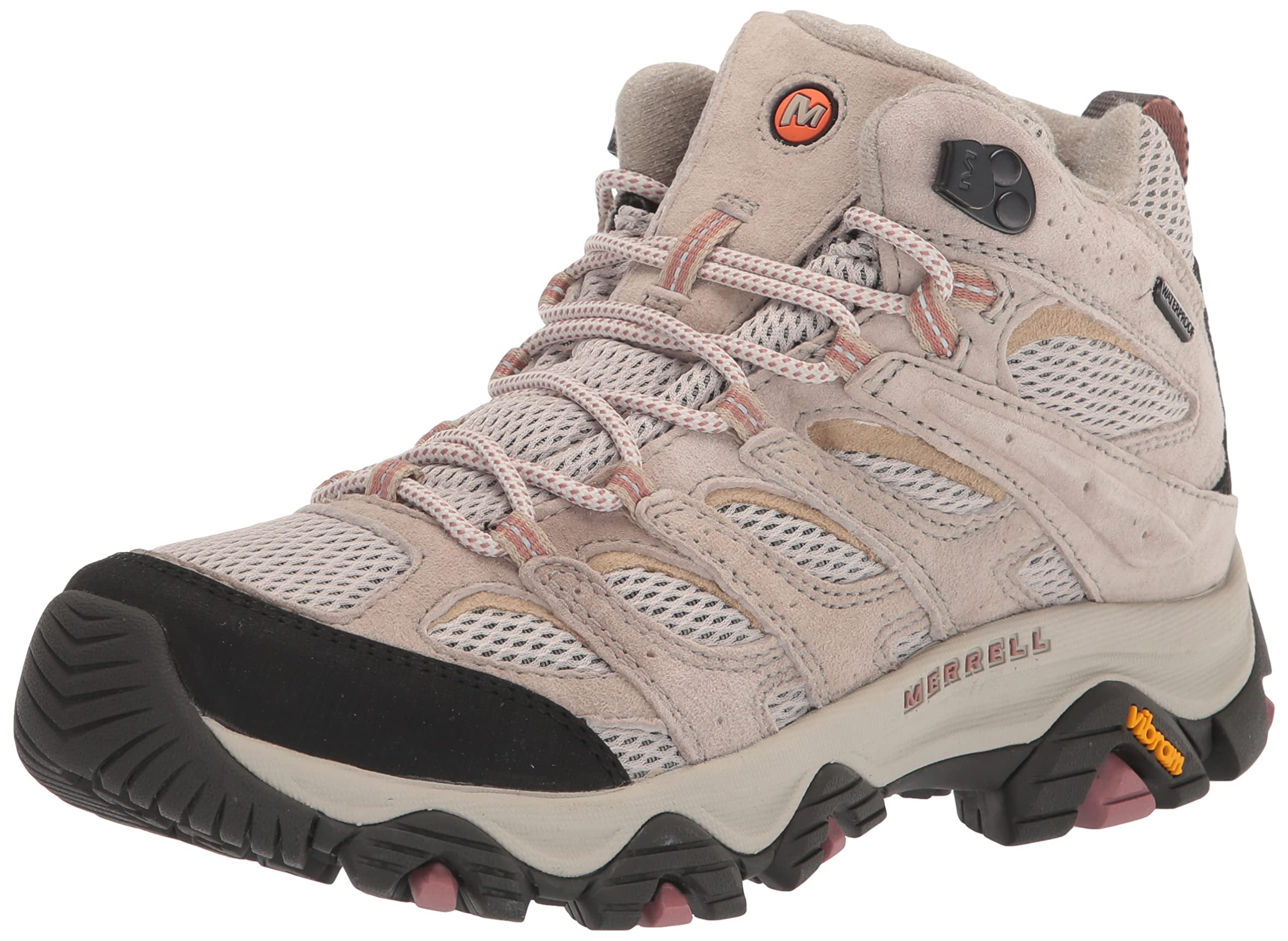 Merrell Women's Moab 3 Mid Waterproof Hiking Boot, Aluminum, 8.5