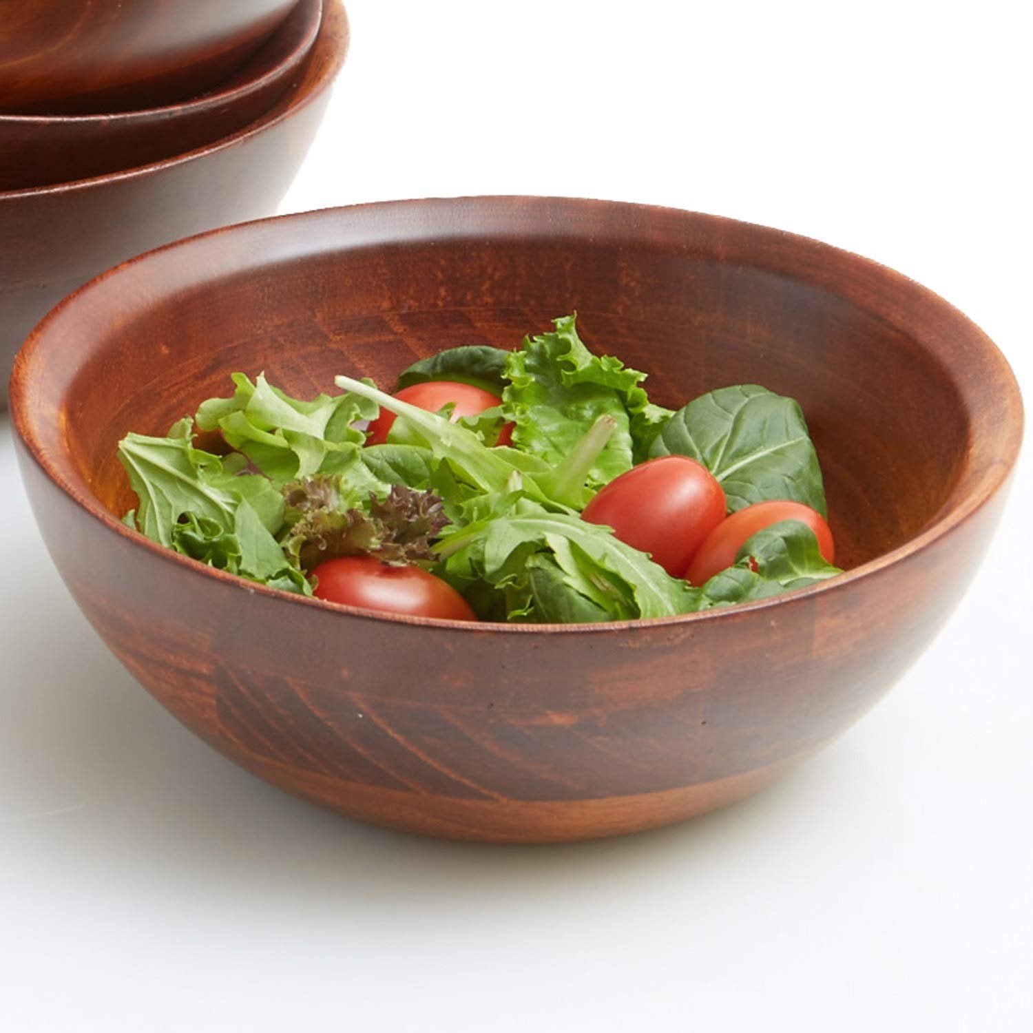 Woodard & Charles Wood Individual Salad Bowl, 7" x 2.5", Cherry