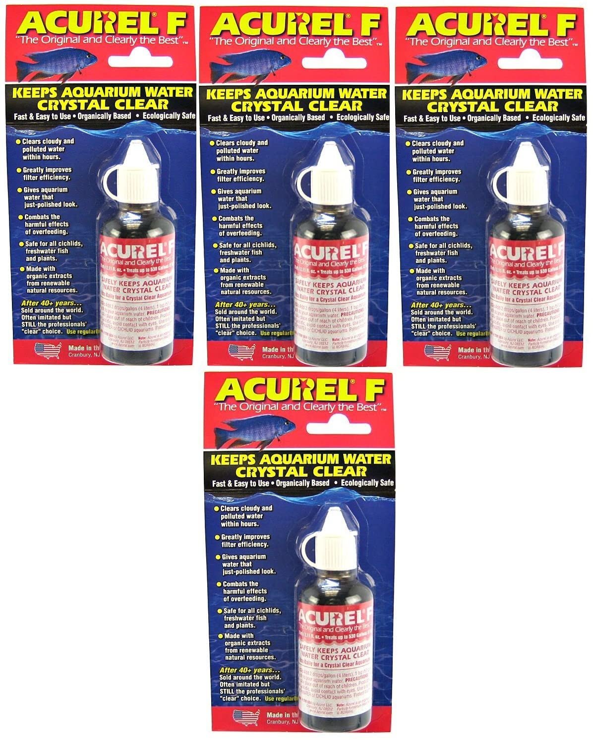 Acurel F Aquarium Clarifier (50ml, Pack of 4)4