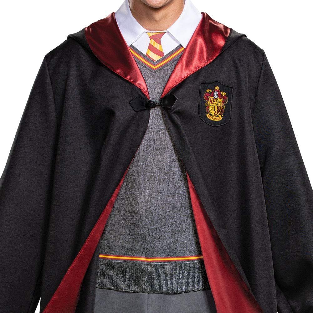 Disguise Men's Harry Potter Deluxe Adult Costume, Black & Red, XL (42-46)