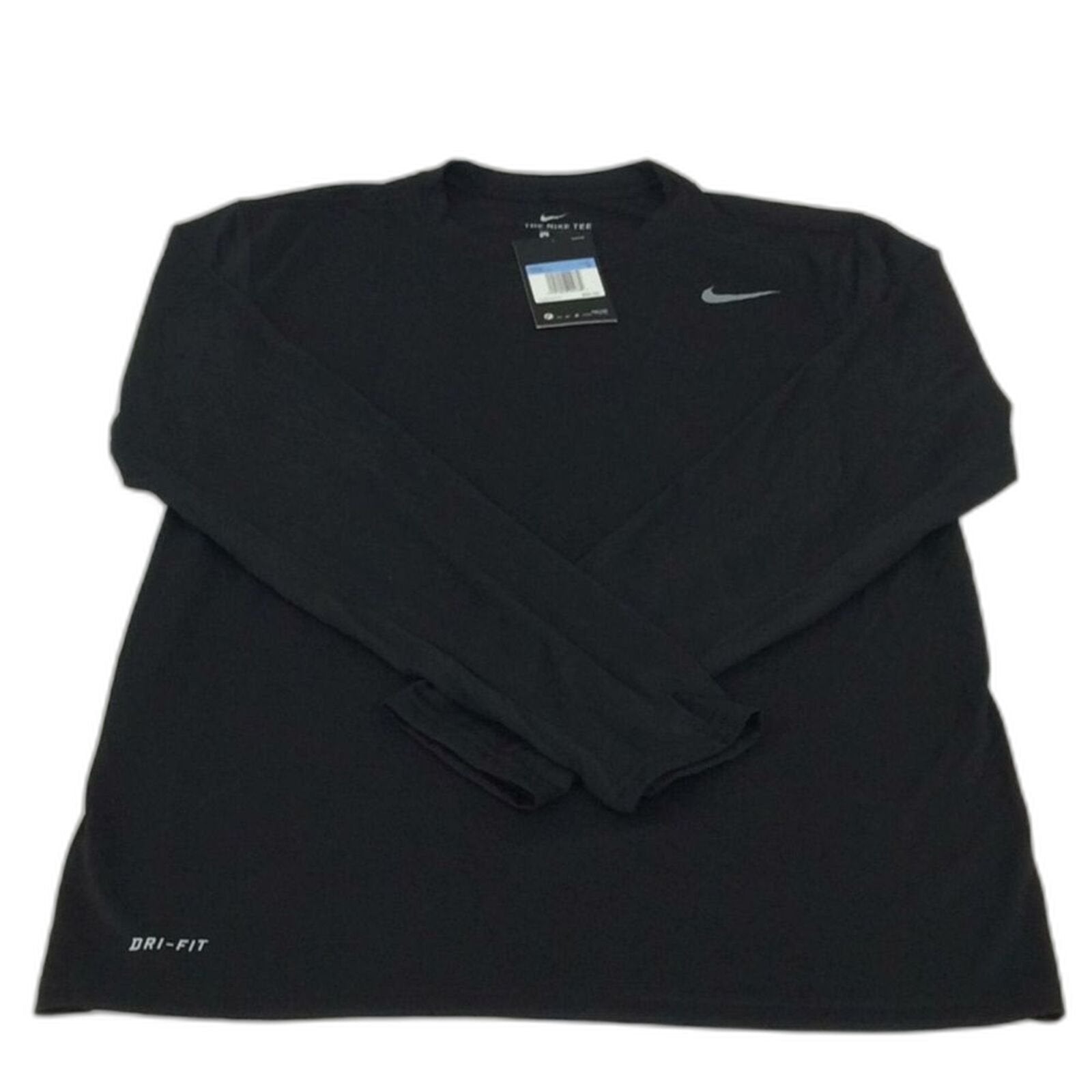 Nike Core Legend 2.0 Long Sleeve T Shirt Black Mens Size Medium Med M
