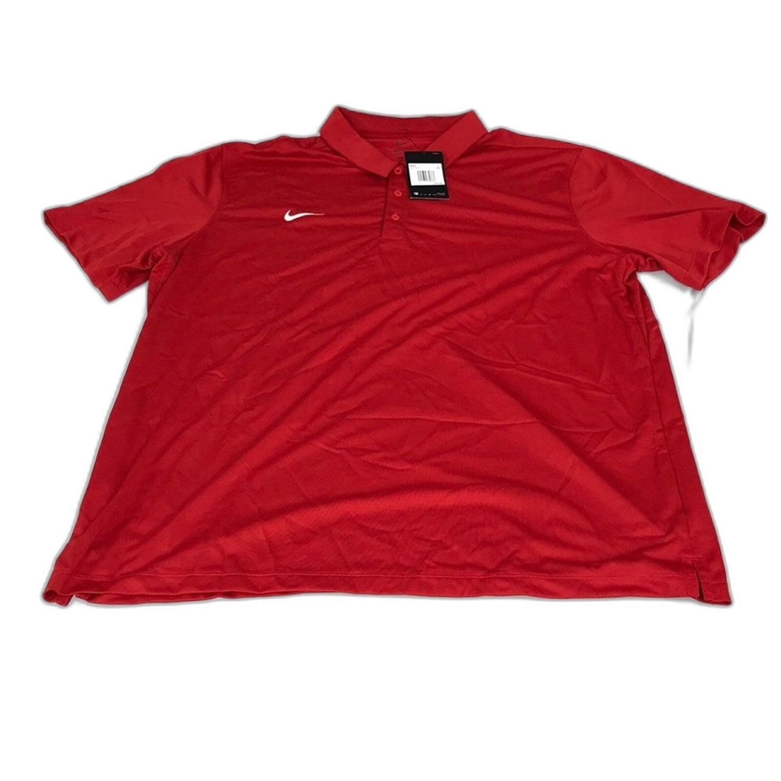 Nike Franchise Dri Fit Coach Polo Shirt Red Mens Size XXL