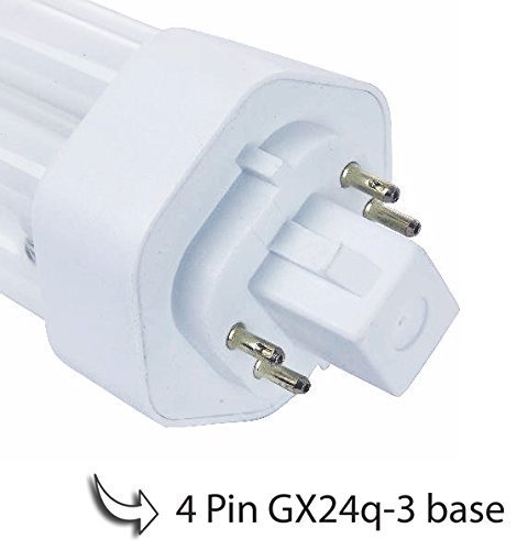 Circle (6 Pack) PLT-26W 865, 4 Pin GX24q-3, 26 Watt Triple Tube, Compact Fluorescent Light Bulb