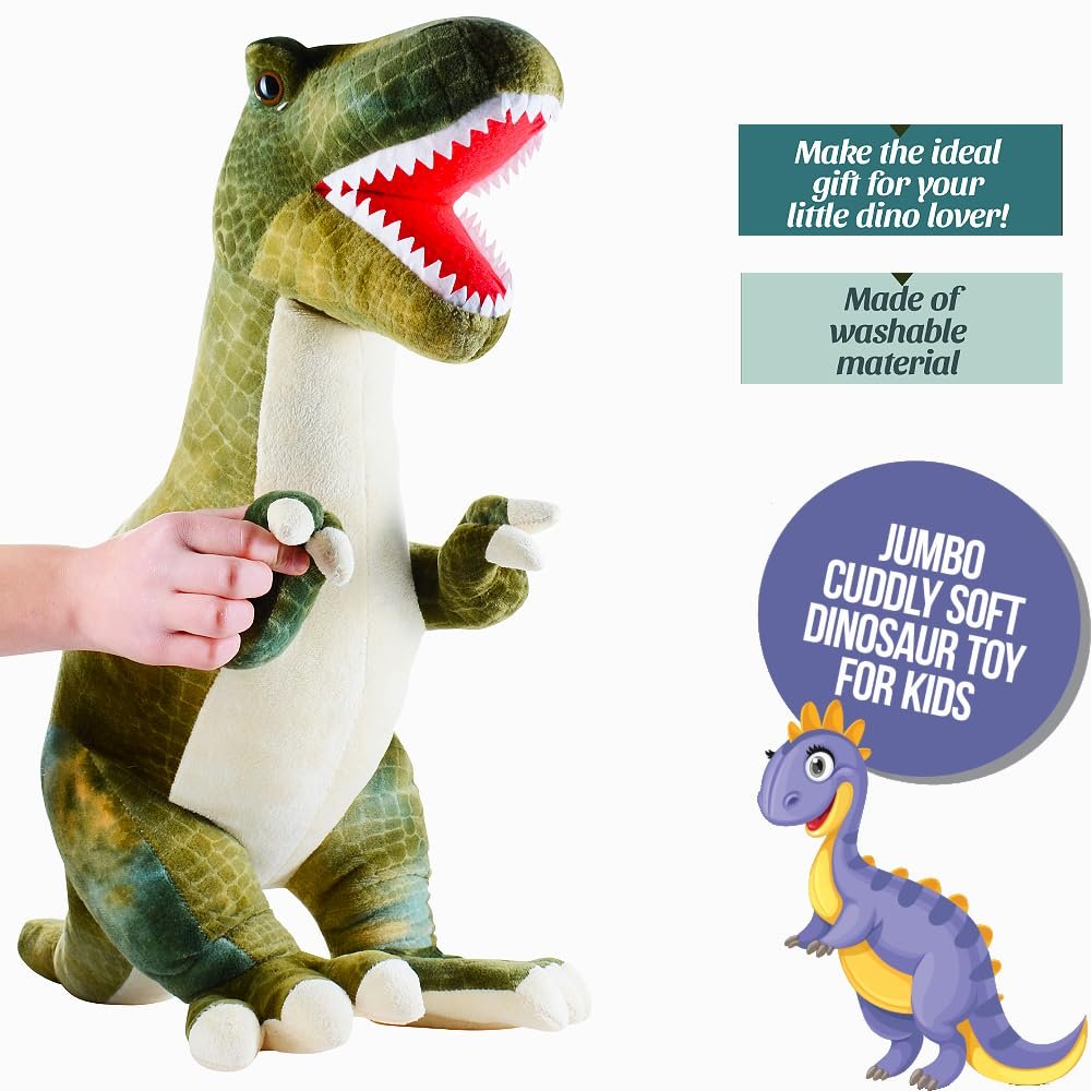 PREXTEX 15" Large Plush Dinosaur T-Rex Large Cuddly Soft Dinosaur Toys for Kids