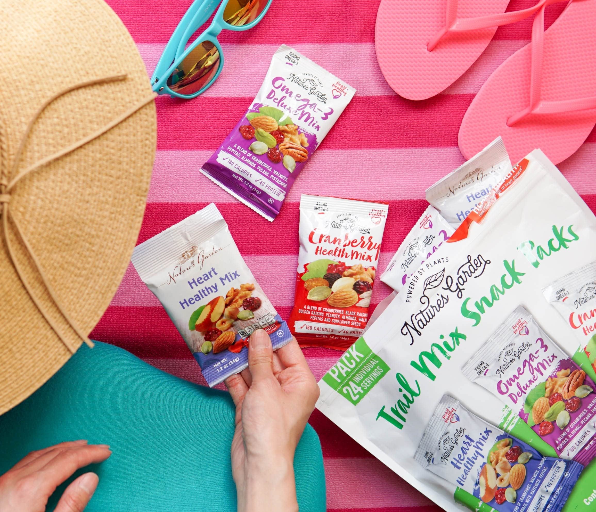 Nature's Garden Healthy Trail Mix Snack Packs - Mixed Nuts, Heart Healthy Nuts, Omega-3 Rich, Cranberries, Pumpkin Seeds, Perfect For The Entire Family - 28.8 Oz Bag (24 Individual Servings)