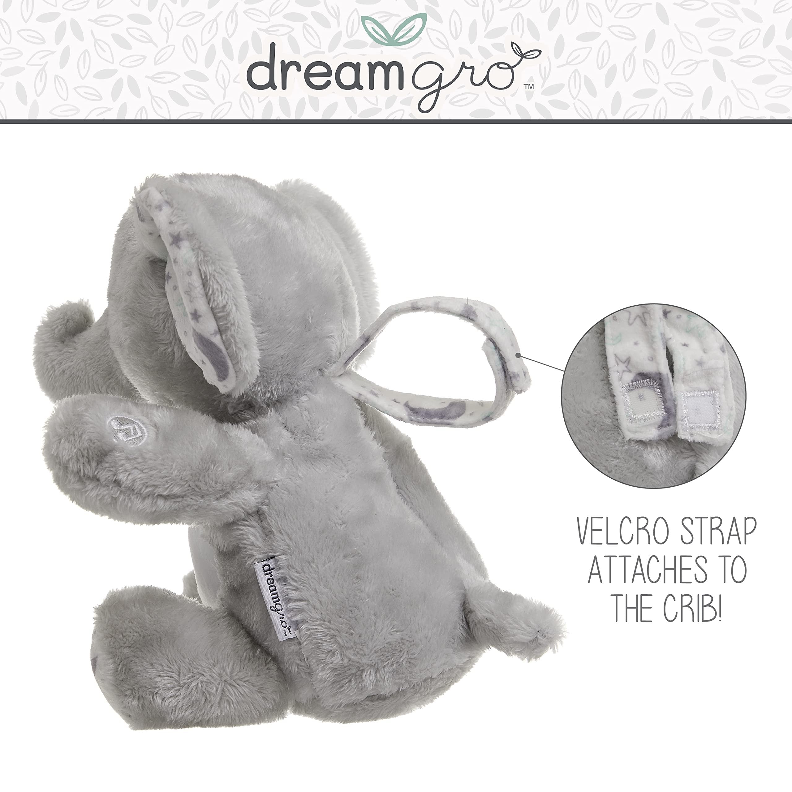 DreamGro Plush Animal Toys - Soft and Cuddly Stuffed Animals for Kids - Cute and Adorable Gifts for Boys and Girls - Perfect for Playtime, Nursery Decor, and Bedtime (Grey Elephant)