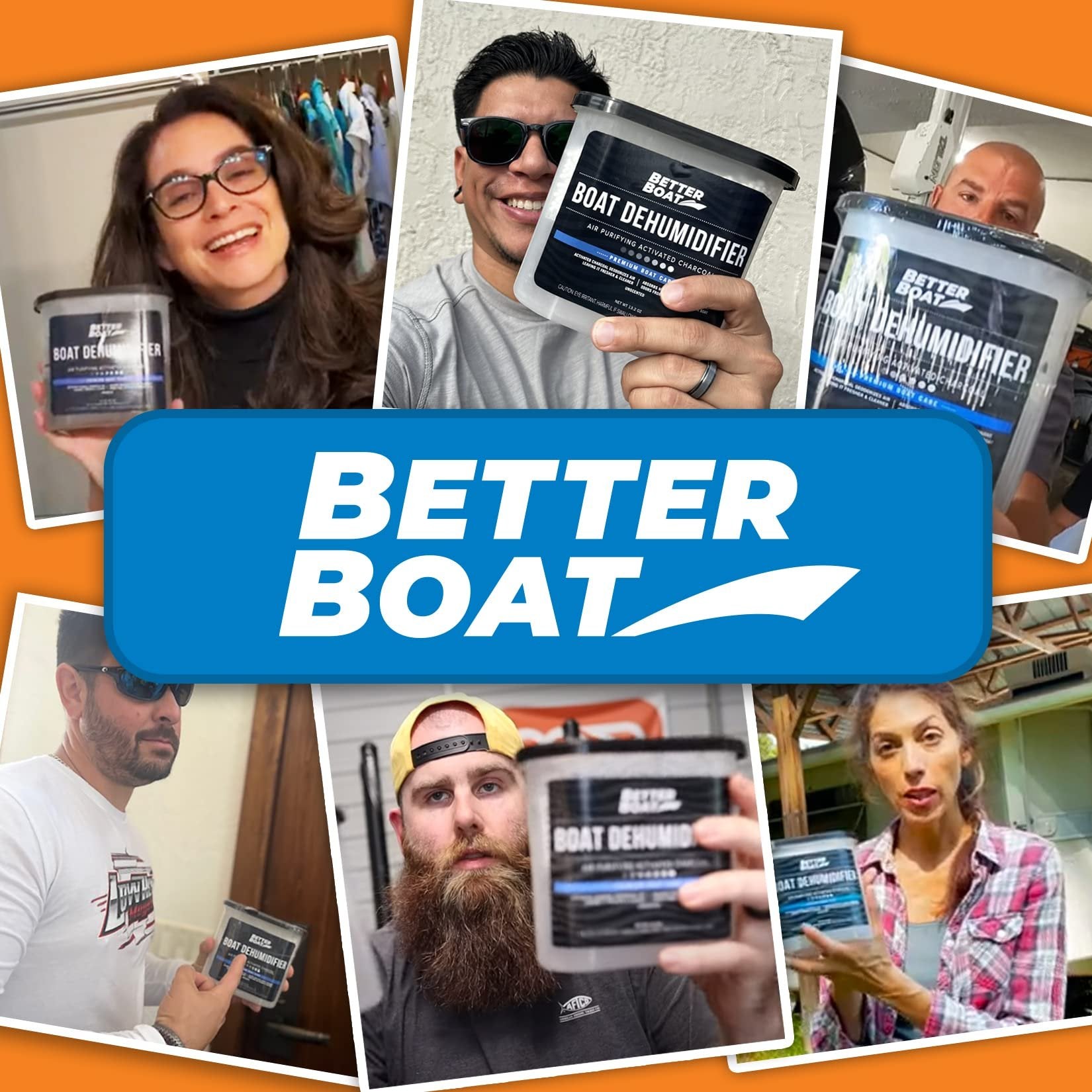 Moisture Absorber Boat Dehumidifier Moisture Absorbers Charcoal Smell Remover to Get Rid of Damp Smell & Humidity | No Refill for Basement, Closet, Home, RV or Boating Unscented Fragrance Free 4 Pack