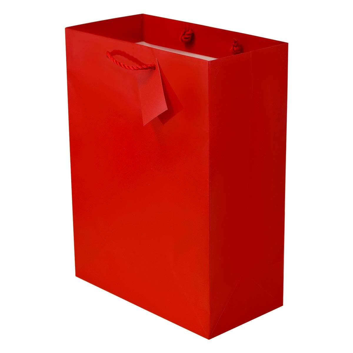 OccasionALL Gift Bags Assorted Sizes - 12 Pack Red Paper Bags with Handles, Solid Gift Wrap Euro Totes for Birthdays, Party Favors, Baby Shower, Easter, Bachelorette Parties, Weddings, Holidays, Bulk
