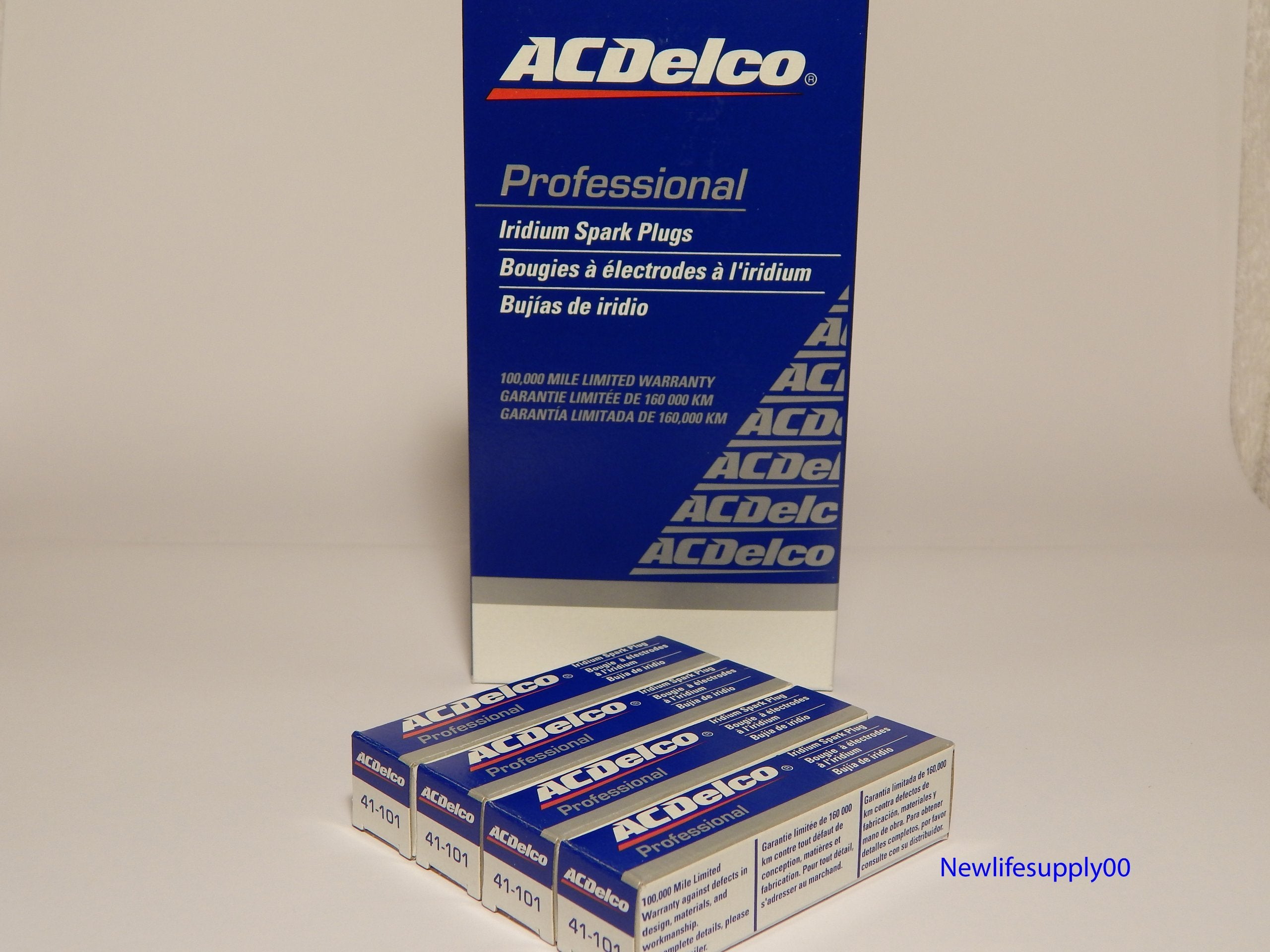 ACDelco # 41-101 Professional Iridium Spark Plug --- 4 Pcs NEW