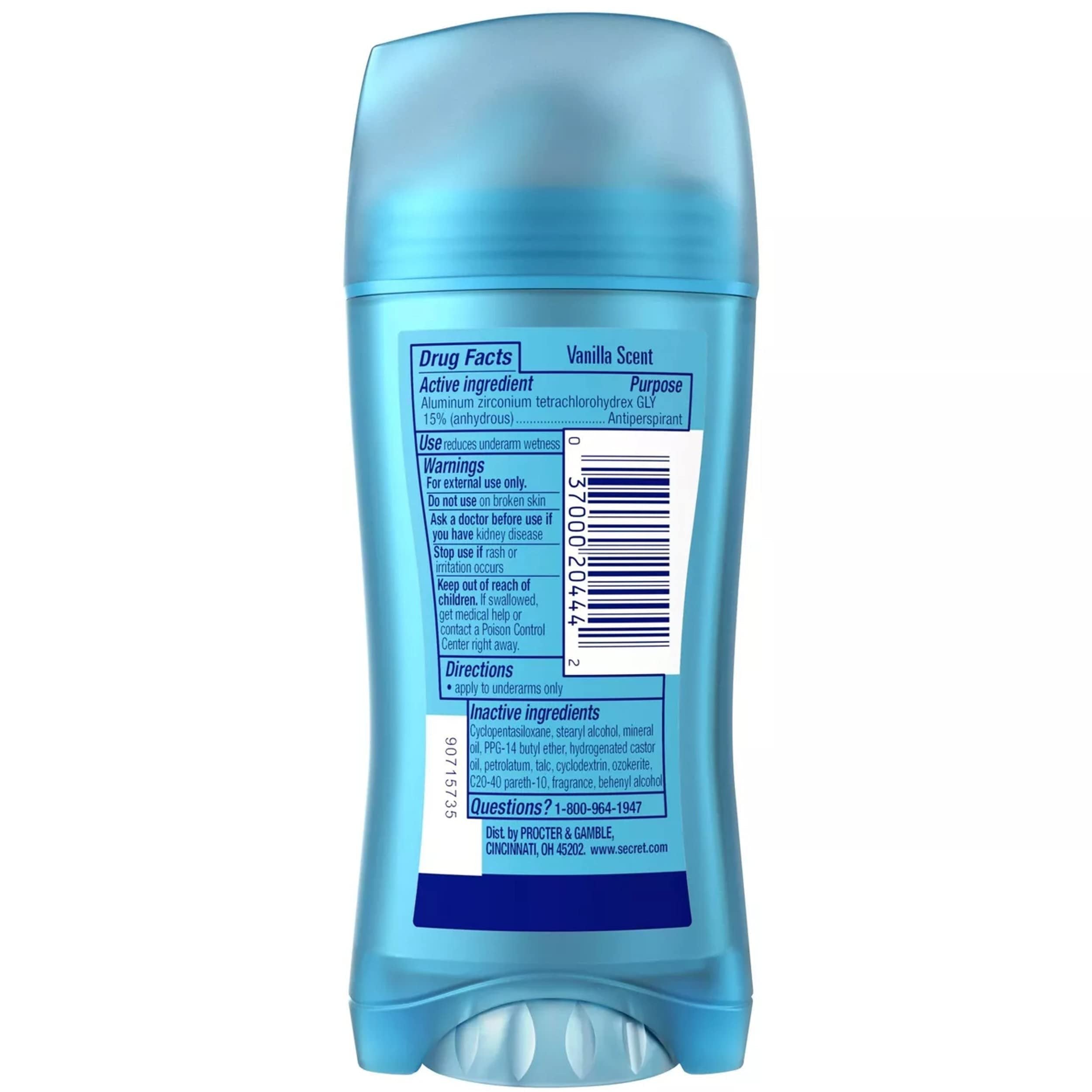Secret Scent Expressions Antiperspirant Deodorant Invisible Solid, Va Va Vanilla, 2.6 Ounce (Pack of 2)