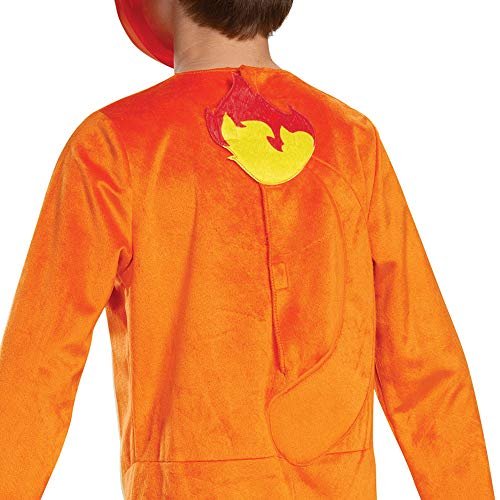 Pokemon Charmander Kids Costume, Children's Classic Character Outfit, Child Size Medium (7-8) Orange