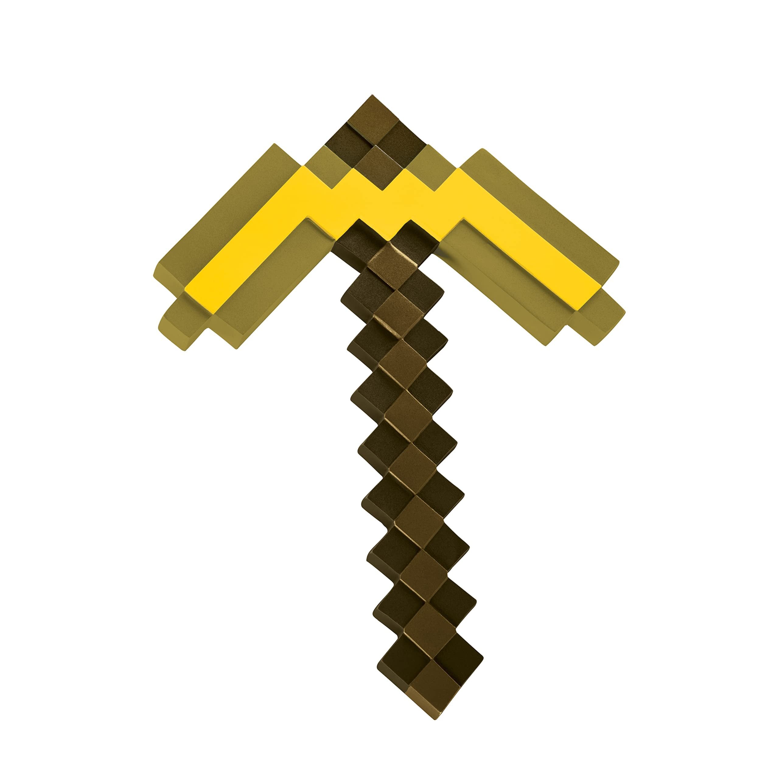 Official Minecraft Gold Pickaxe Costume Accessory - One Size, Multicolored - Free Shipping & Returns