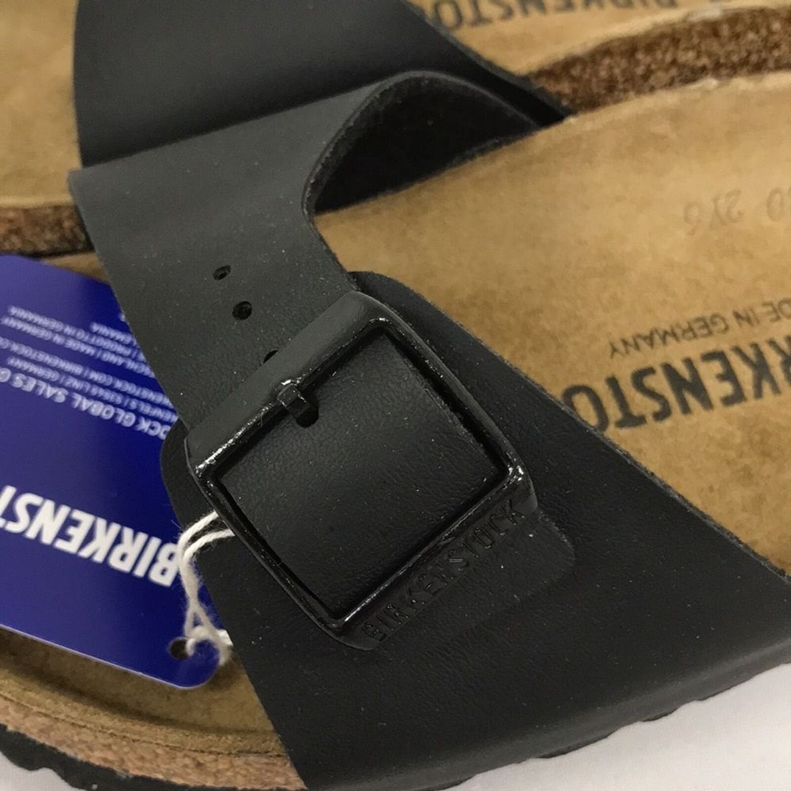 Birkenstock Womens Florida Soft Footbed Birko Flor Black Sandals 8 US