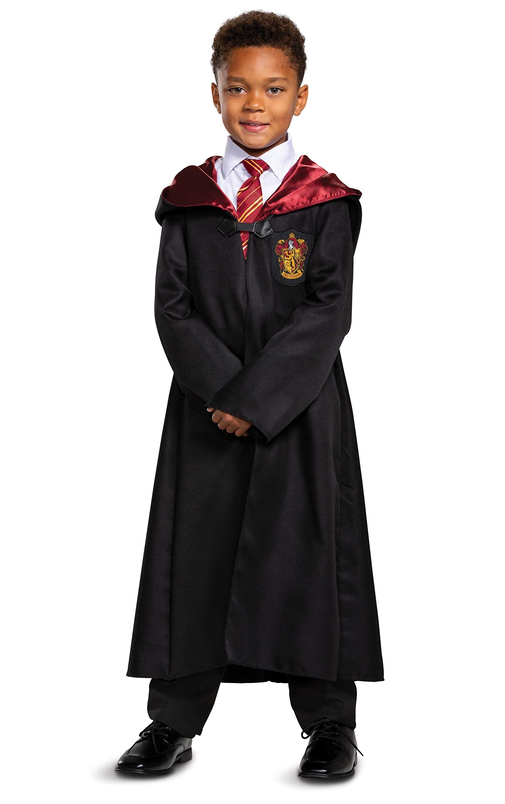 Disguise Harry Potter Robe - Classic Kids Size Black & Red - Official Hogwarts Costume - Large (10-12)