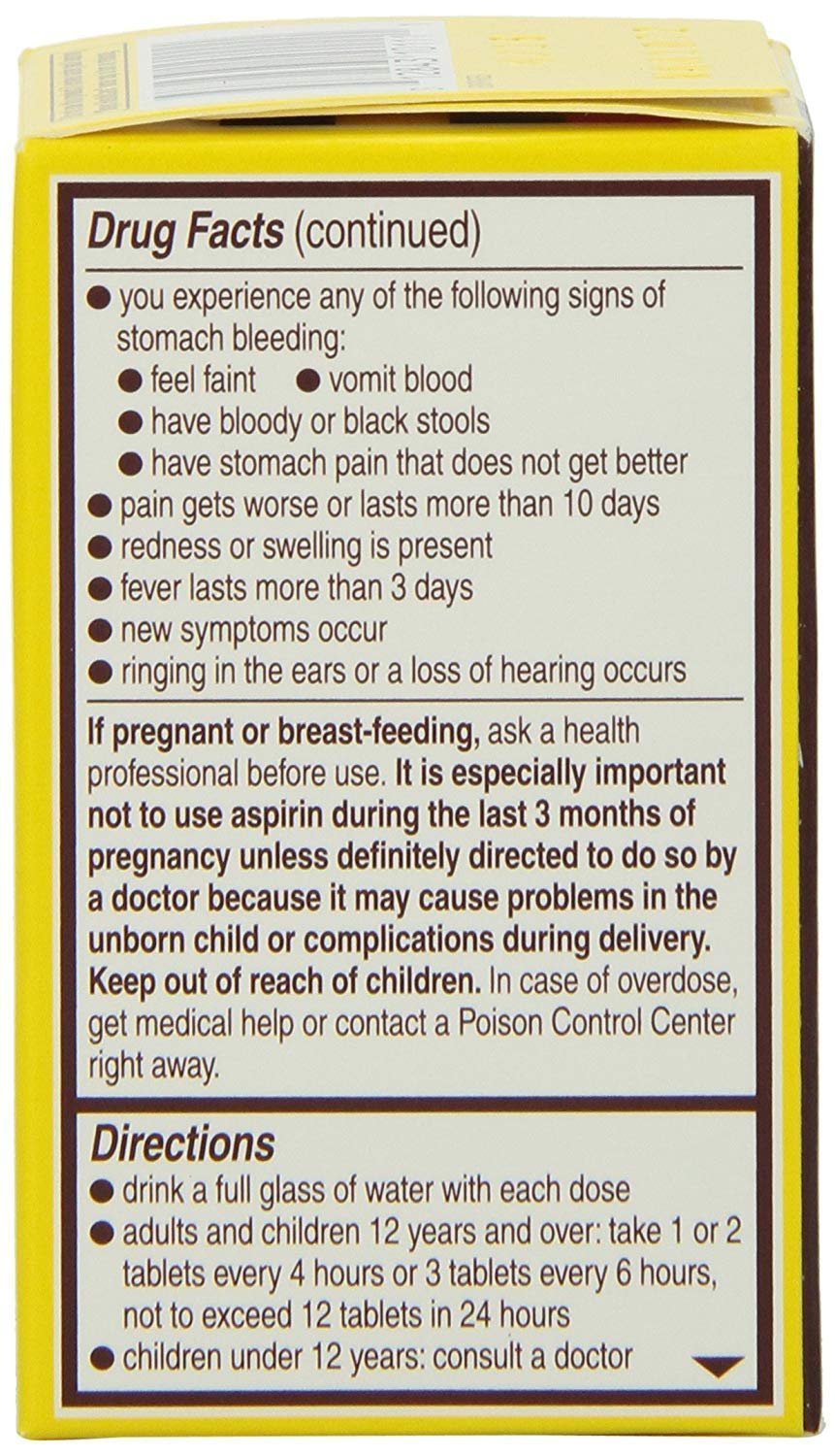 Genuine Bayer Aspirin 325mg Tablets, 24-Count (Pack of 2)