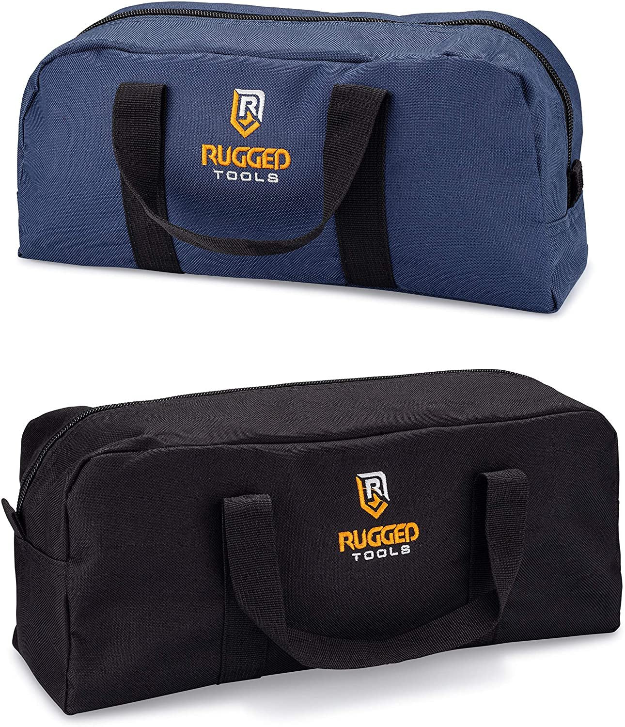 Rugged Tools Tool Bag Combo - Includes 1 Small & 1 Medium Toolbag - Organizer Tote Bags for Electrician, Plumbing, Gardening, HVAC & More