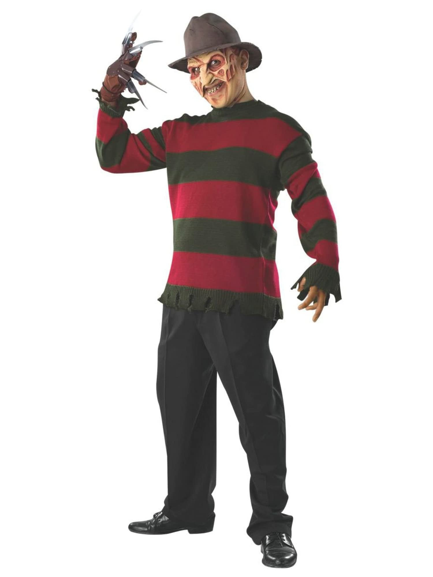 Rubie's Men's Nightmare on Elm Street Deluxe Freddy Sweater With Mask Adult Sized Costumes, As Shown, Standard US