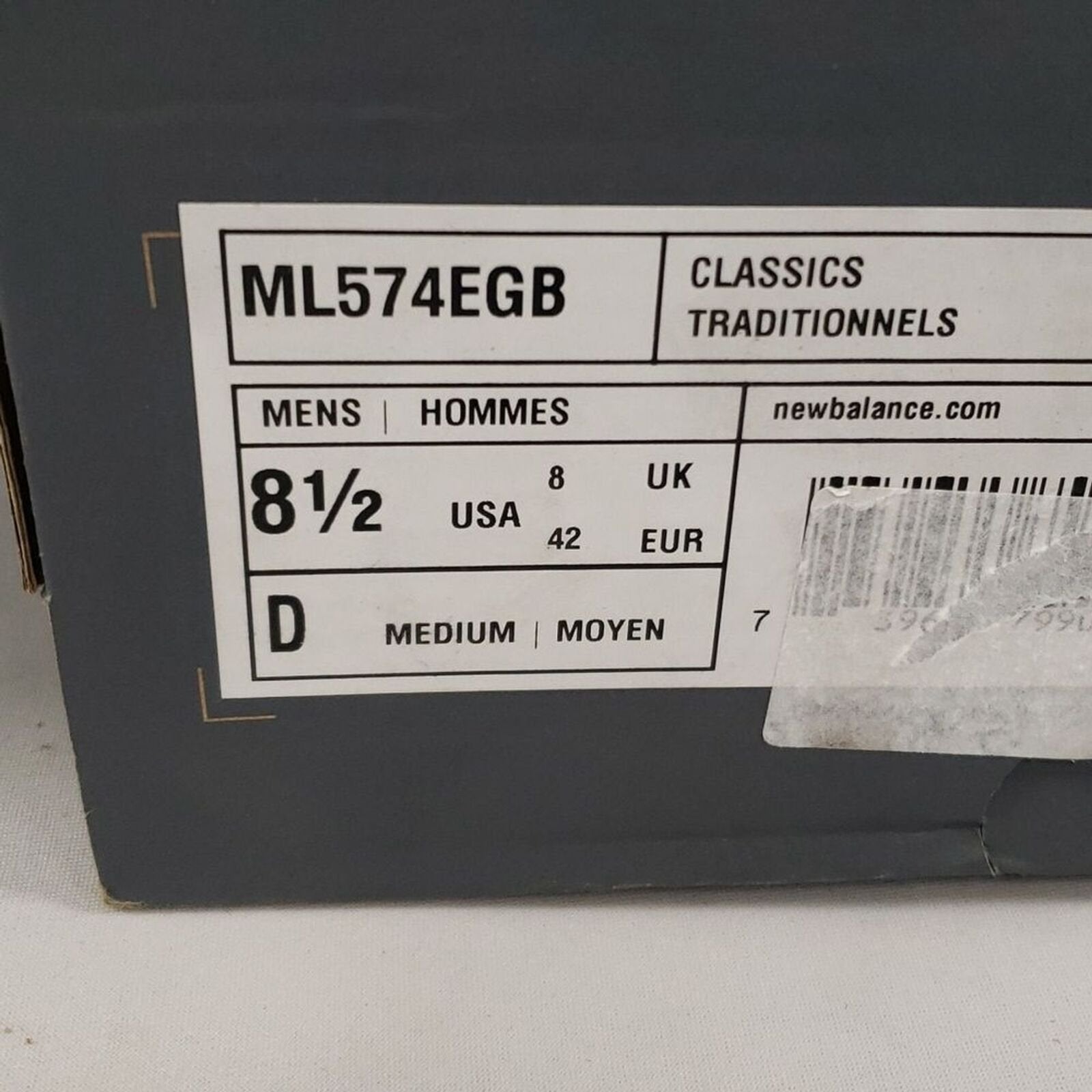 New Balance Mens 574 Core Sneaker Burgundy White 8.5 US