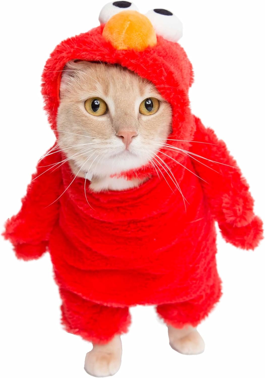 Pet Krewe Elmo Dog Costume & Cat Costume Medium - Sesame Street Elmo Pet Costume - Perfect for Halloween, Christmas Holiday, Parties, Photoshoots, Gifts for Dog & Cat Lovers