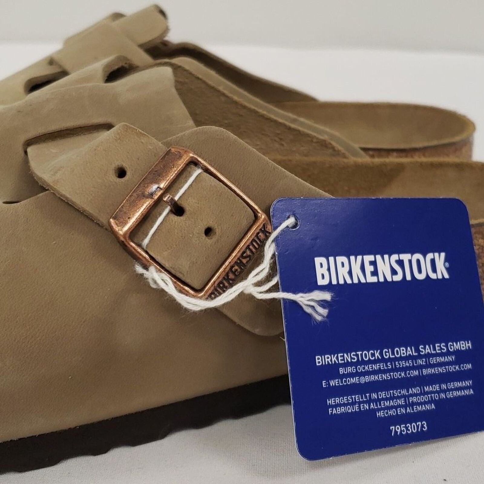 Birkenstock Unisexs Clogs and Mules brown leather 8 us