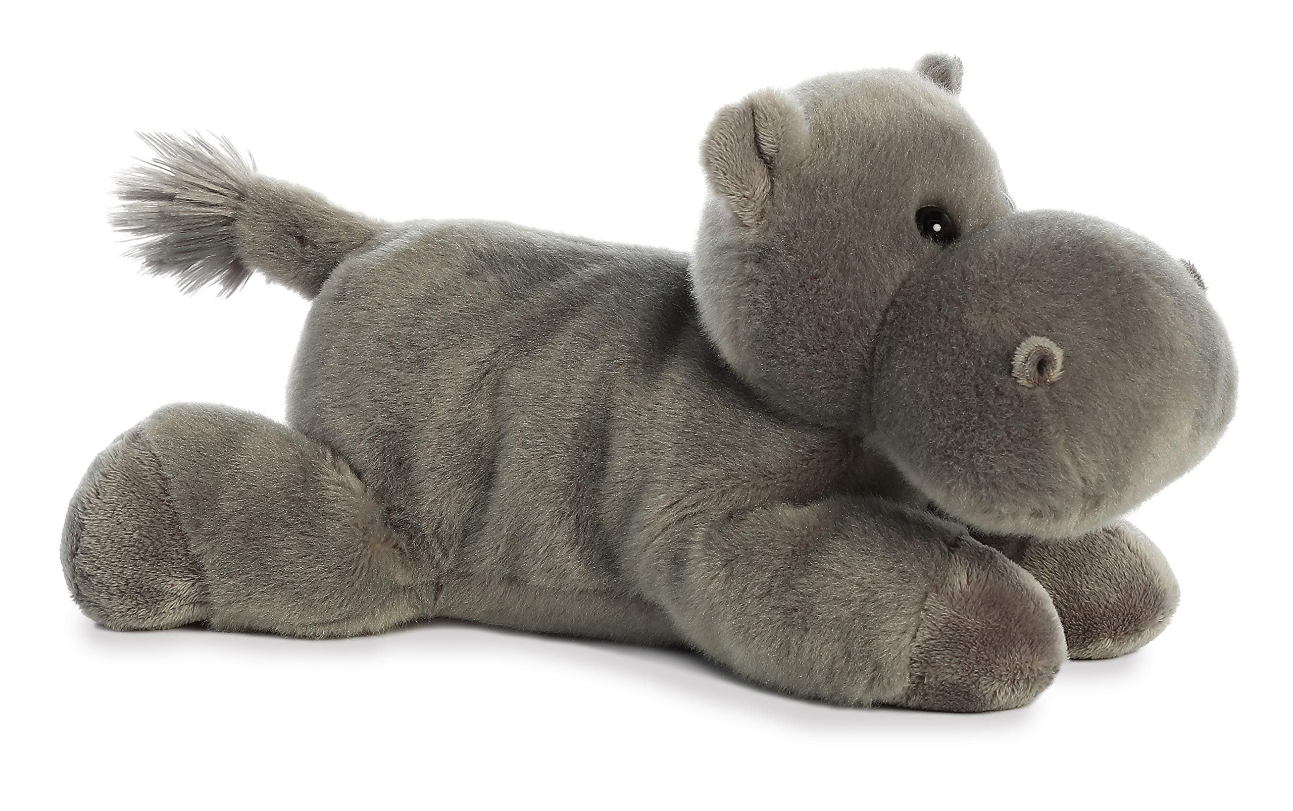 Aurora® Adorable Flopsie™ Howie Hippo™ Stuffed Animal - Playful Ease - Timeless Companions - Gray 12 Inches