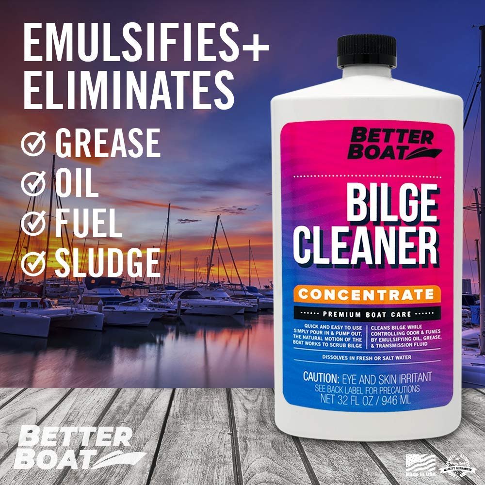 Premium Bilge Cleaner Concentrate for Boats Marine Boat Cleaner Soap Grease Oil Fuel and More