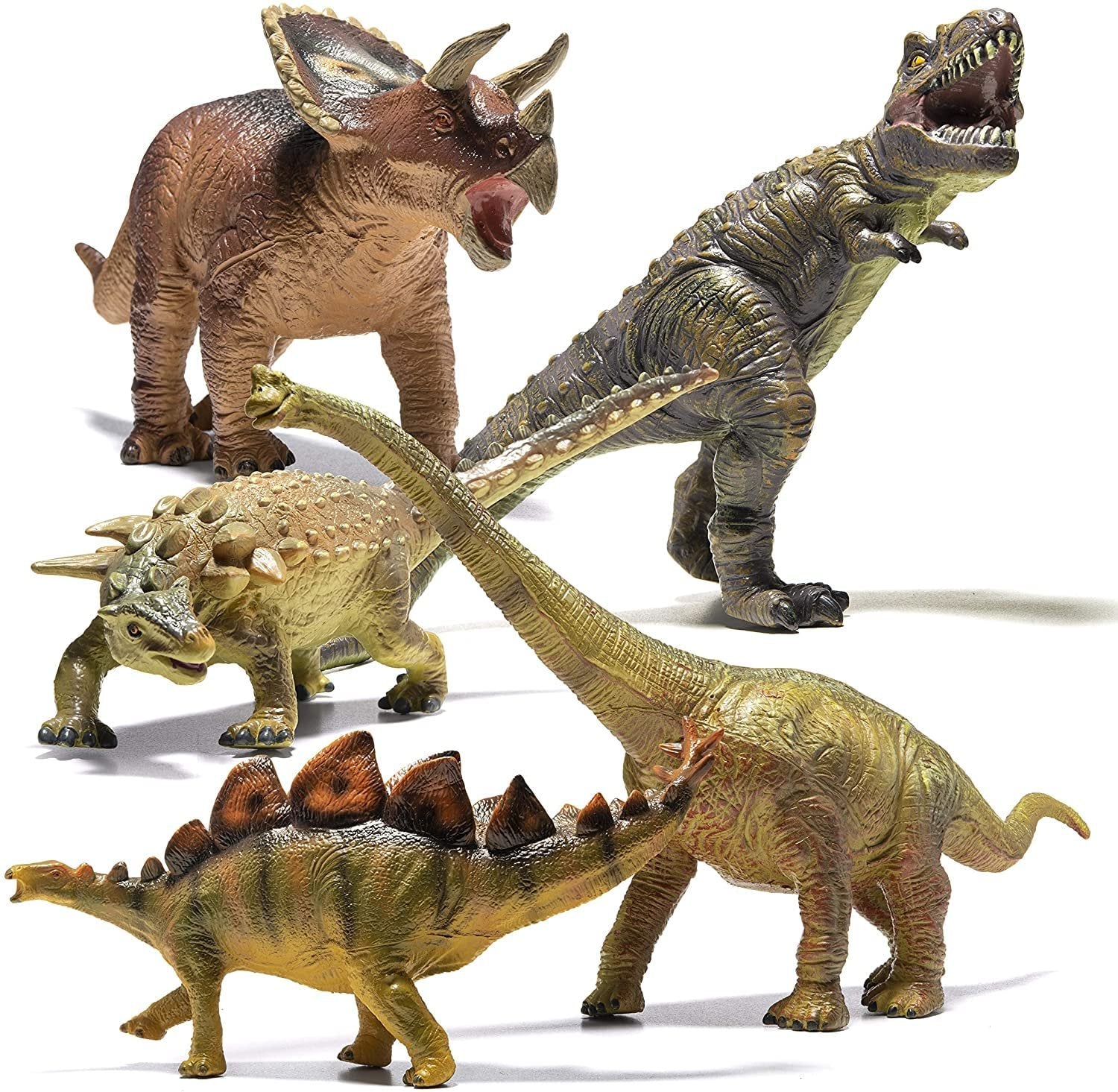 PREXTEX 5 PCS Jumbo Dinosaur Toys Figures Set - Realistic Toy Dinosaurs and Large Dinosaur Toy for Kids and Toddlers Dinosaur Set - Giant Dinosaur Toy