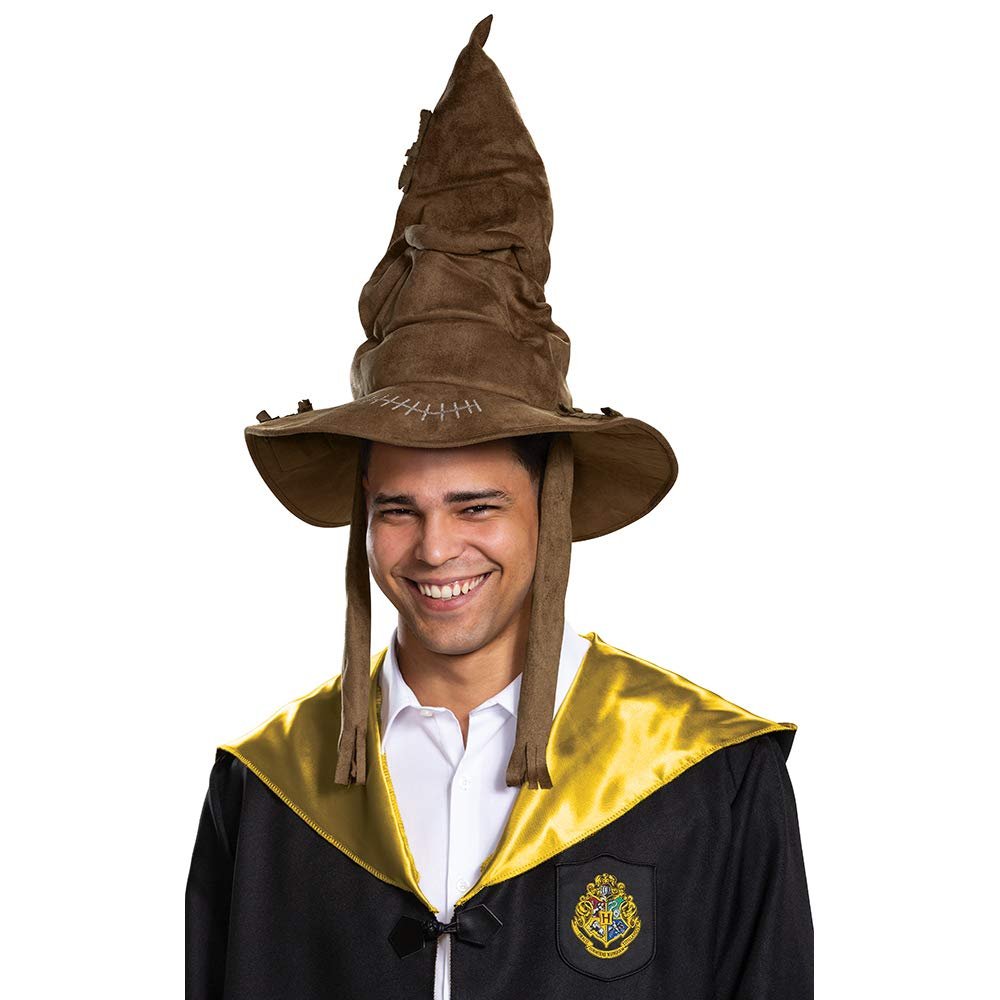 Disguise Harry Potter Sorting Hat Deluxe Costume Accessory Adult Size Character Dress Up Headwear, Brown