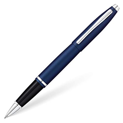 Cross Calais Refillable Gel Ink Rollerball Pen, Medium Rollerball, Includes Premium Gift Box - Matte Metallic Blue