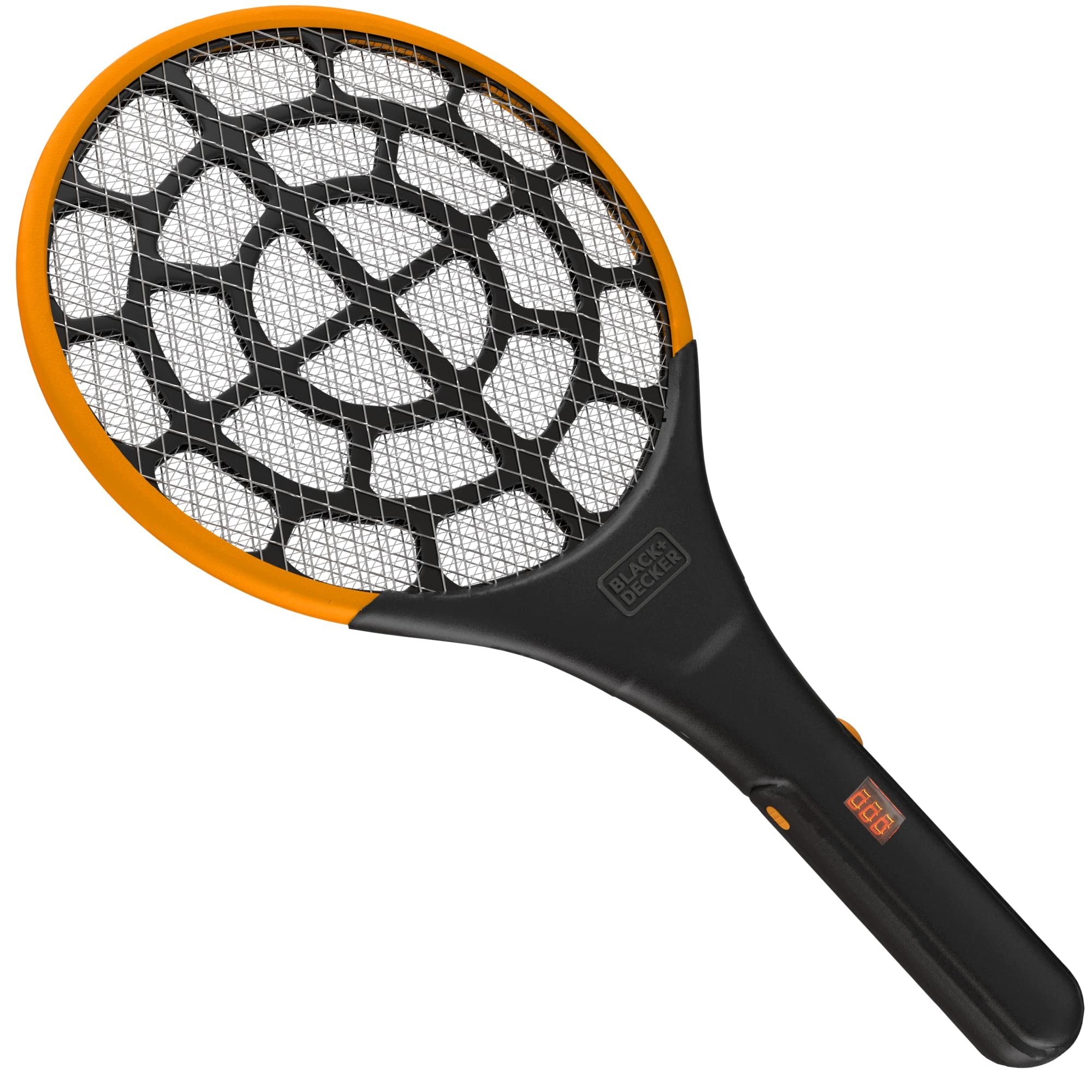 BLACK+DECKER Bug Zapper Fly Swatter Electric - Fly Zapper & Bug Zapper Indoor & Outdoor- Heavy Duty w/Counter for Flies, Mosquitoes, Gnats & Other Small to Large Flying Pests