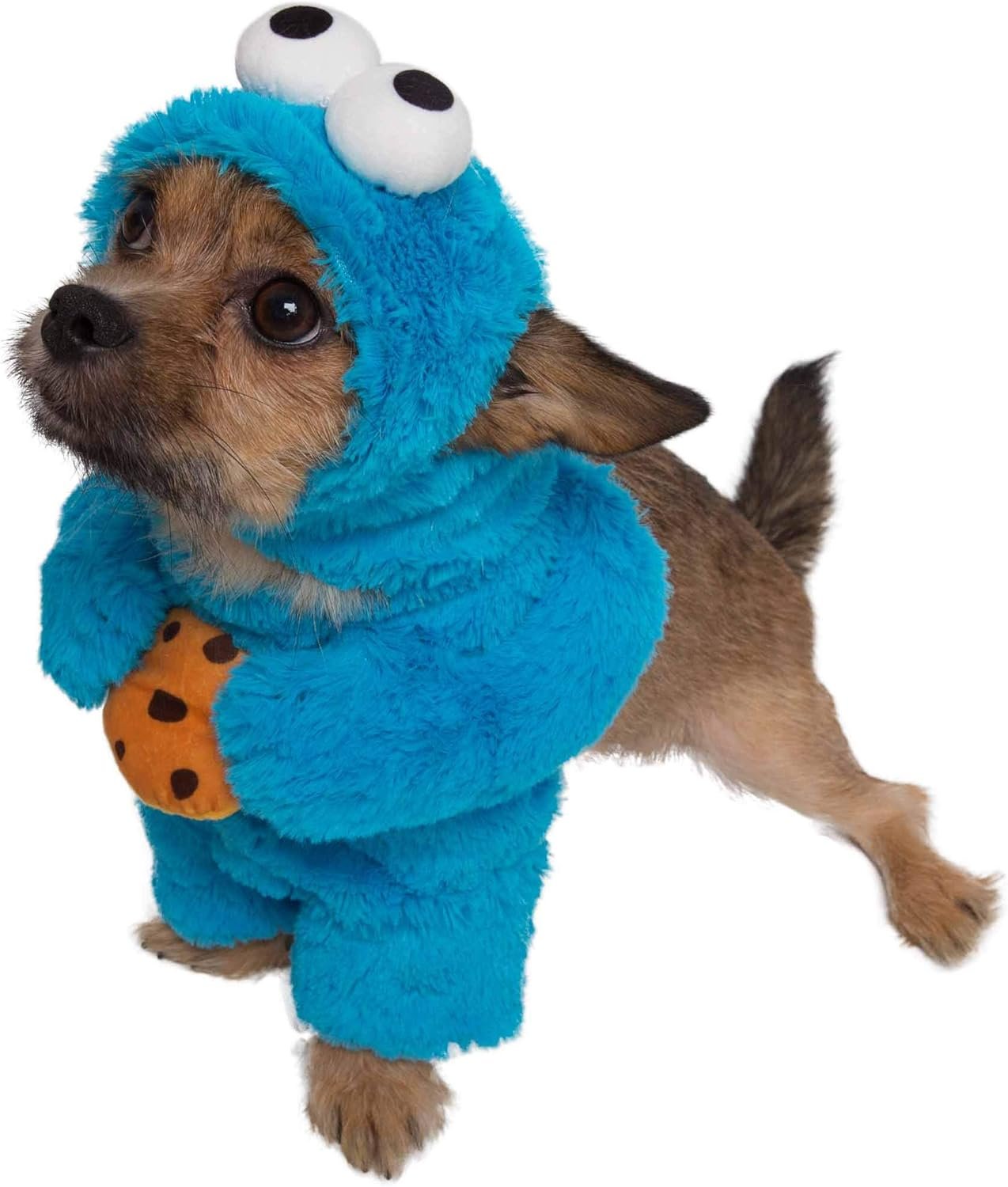 Pet Krewe Unleash The Parade Cookie Monster Dog Costume Sesame Street Pet Costumes for Small Dogs