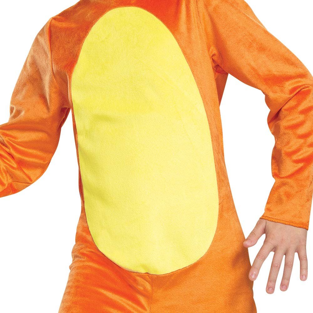 Pokemon Charmander Kids Costume, Children's Classic Character Outfit, Child Size Medium (7-8) Orange