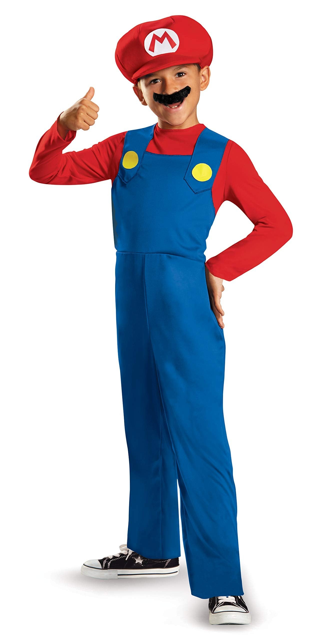 Nintendo Super Mario Bros DISK73689L Classic Costume, (Small 4-6 years)