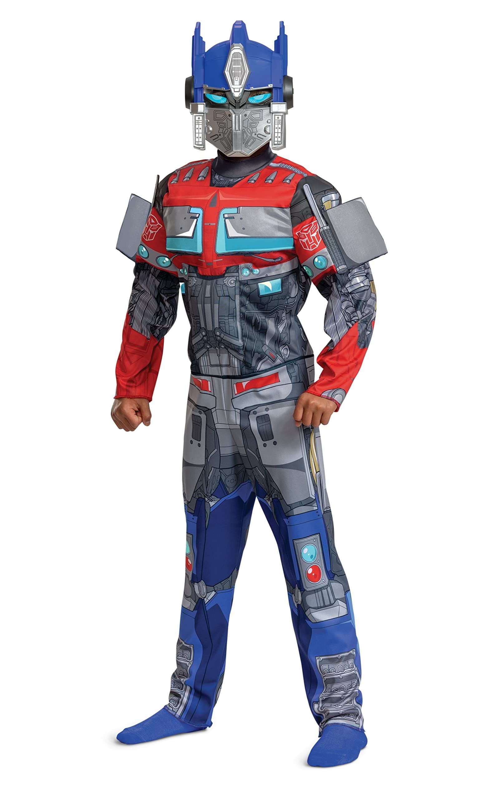 Disguise Optimus Prime Muscle Costume for Kids, Official Transformers Rise of the Beasts Padded Costume and Mask, Size (4-6)