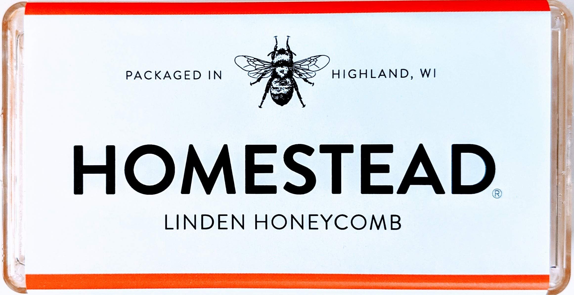 Homestead Raw Honeycomb (7oz), Real American Comb Honey for Eating, Locally Sourced in Wisconsin