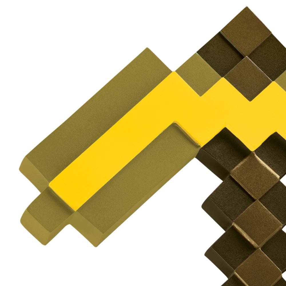 Official Minecraft Gold Pickaxe Costume Accessory - One Size, Multicolored - Free Shipping & Returns