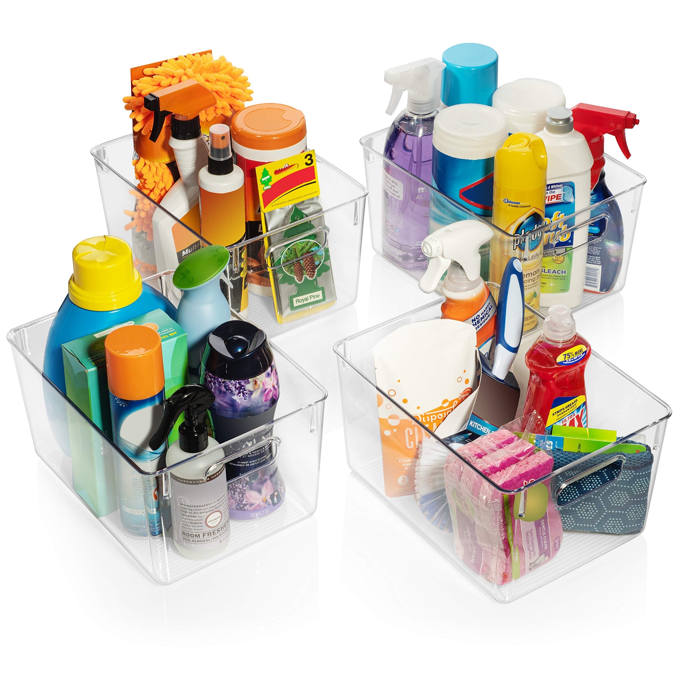 ClearSpace Plastic Storage Bins - Perfect Kitchen Organization or Pantry Fridge Organizer, and Bins, Cabinet Organizers