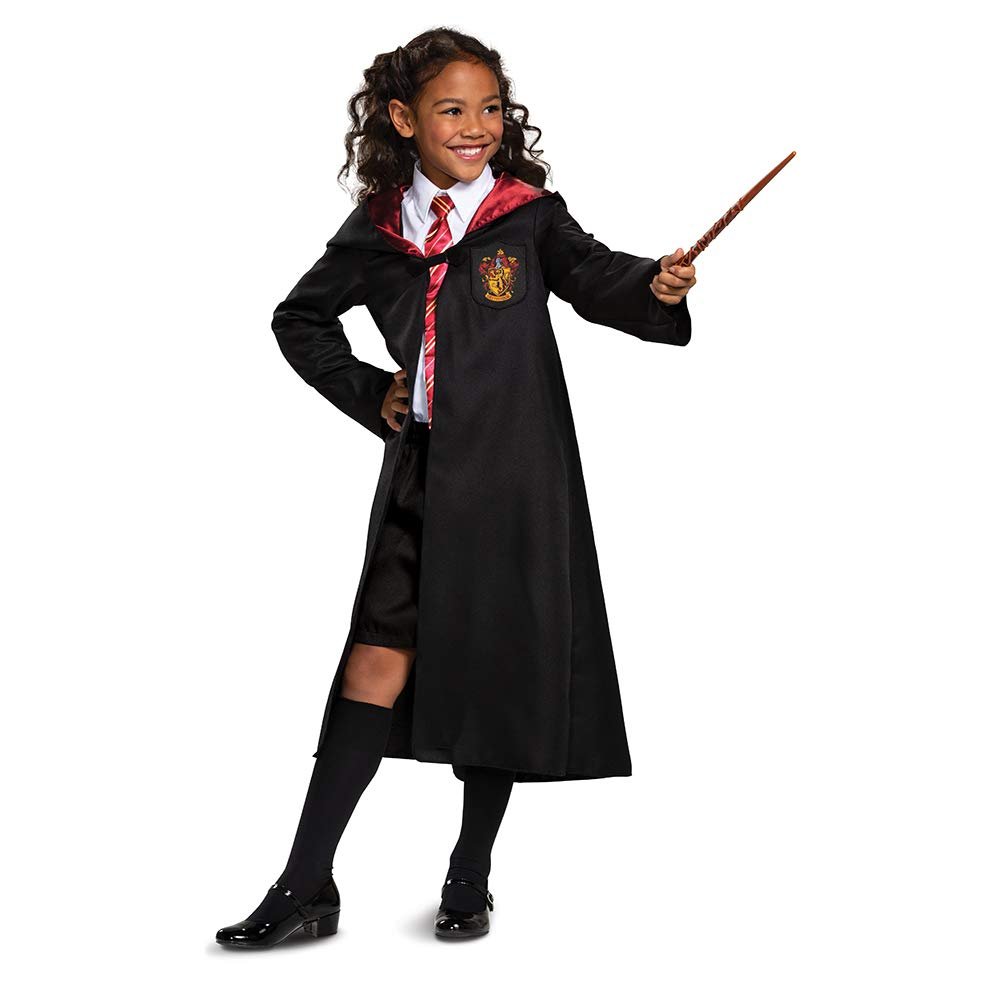 Disguise Gryffindor Robe, Official Wizarding World Costume Robes, Classic Kids Size Dress Up Accessory, Child Size Medium (7-8), Black & Red
