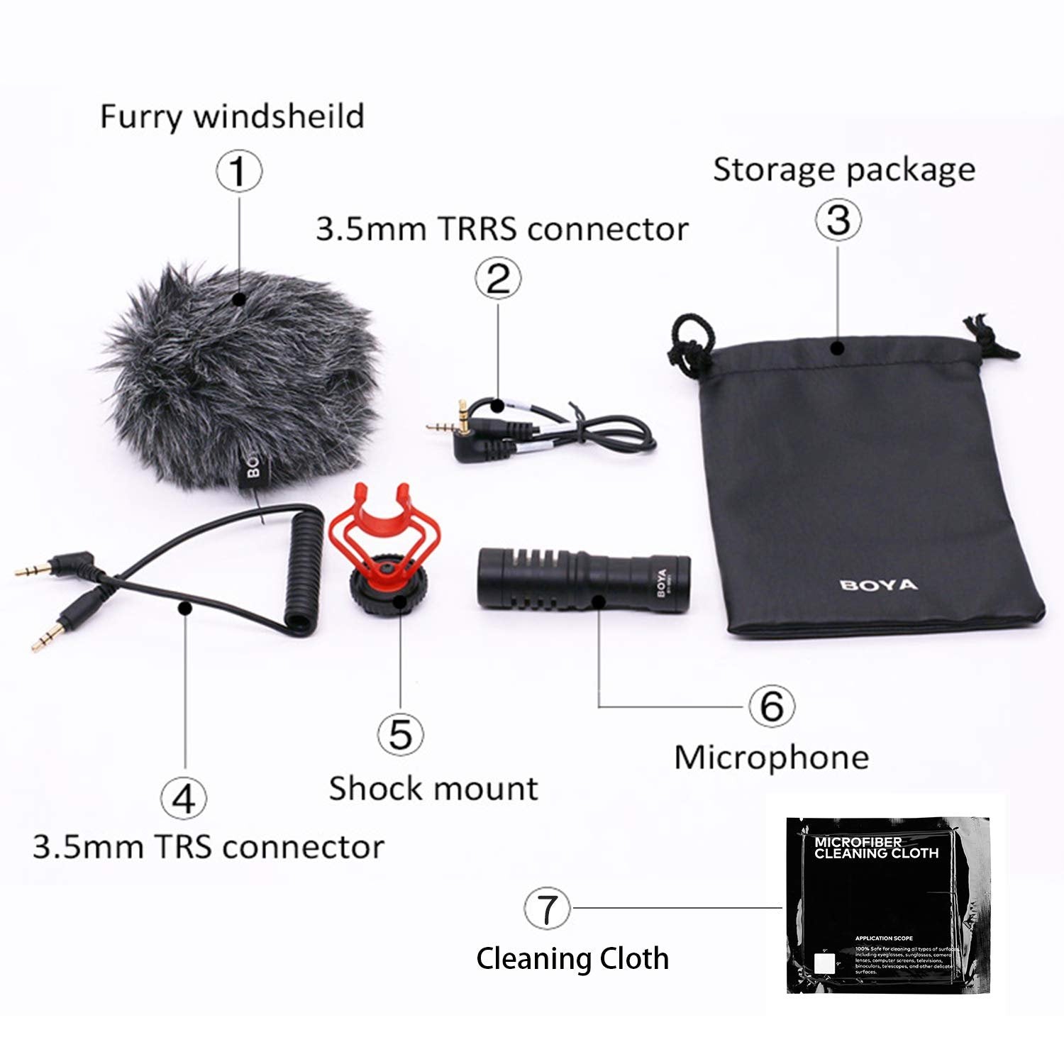 Boya MM1 Universal Camera Microphone Super-Cardioid Shotgun Microphone with Shock Mount for Camera, Consumer, Camcorder iPhone, Android Smartphones