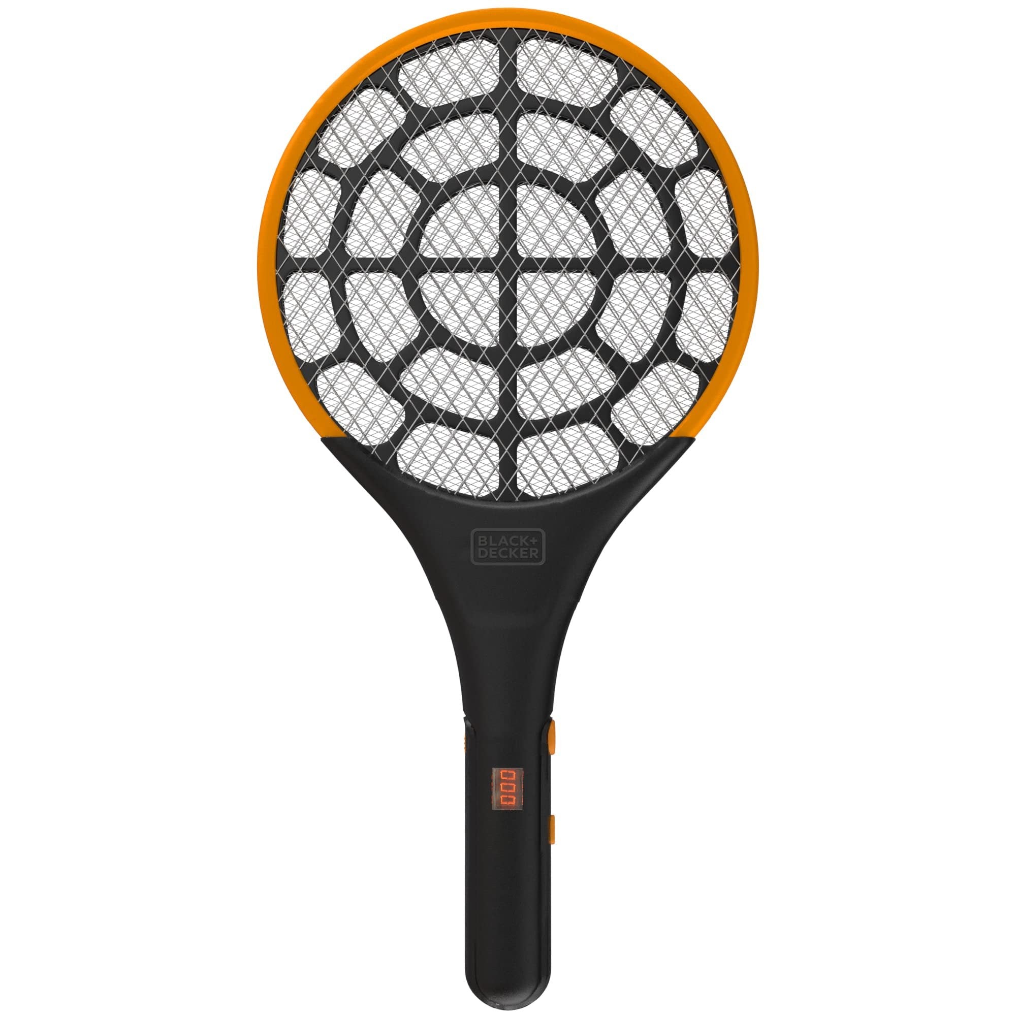 BLACK+DECKER Bug Zapper Fly Swatter Electric - Fly Zapper & Bug Zapper Indoor & Outdoor- Heavy Duty w/Counter for Flies, Mosquitoes, Gnats & Other Small to Large Flying Pests