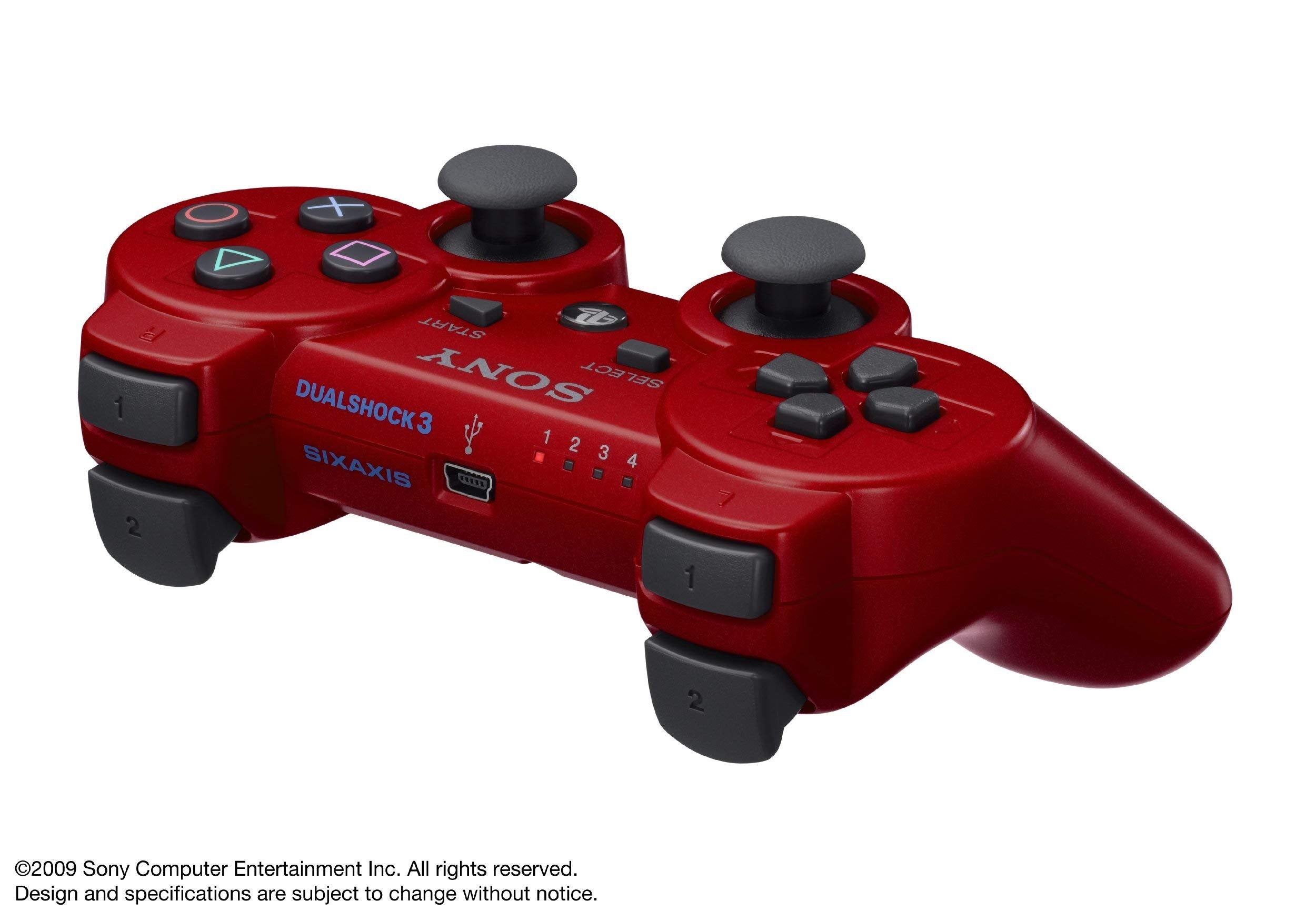 PlayStation 3 Dualshock 3 Wireless Controller (Red) (Renewed)