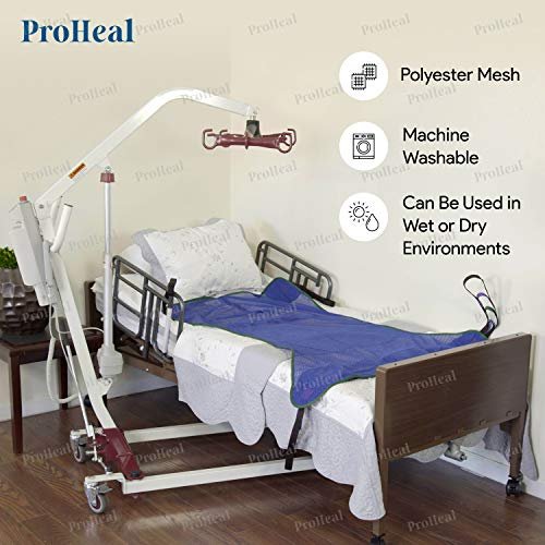 ProHeal Universal Full Body Mesh Lift Sling with Commode Opening, Medium, 53" L x 40" - Polyester Slings for Patient Lifts - Compatible with Hoyer, Invacare, McKesson, Drive, Lumex, Joerns