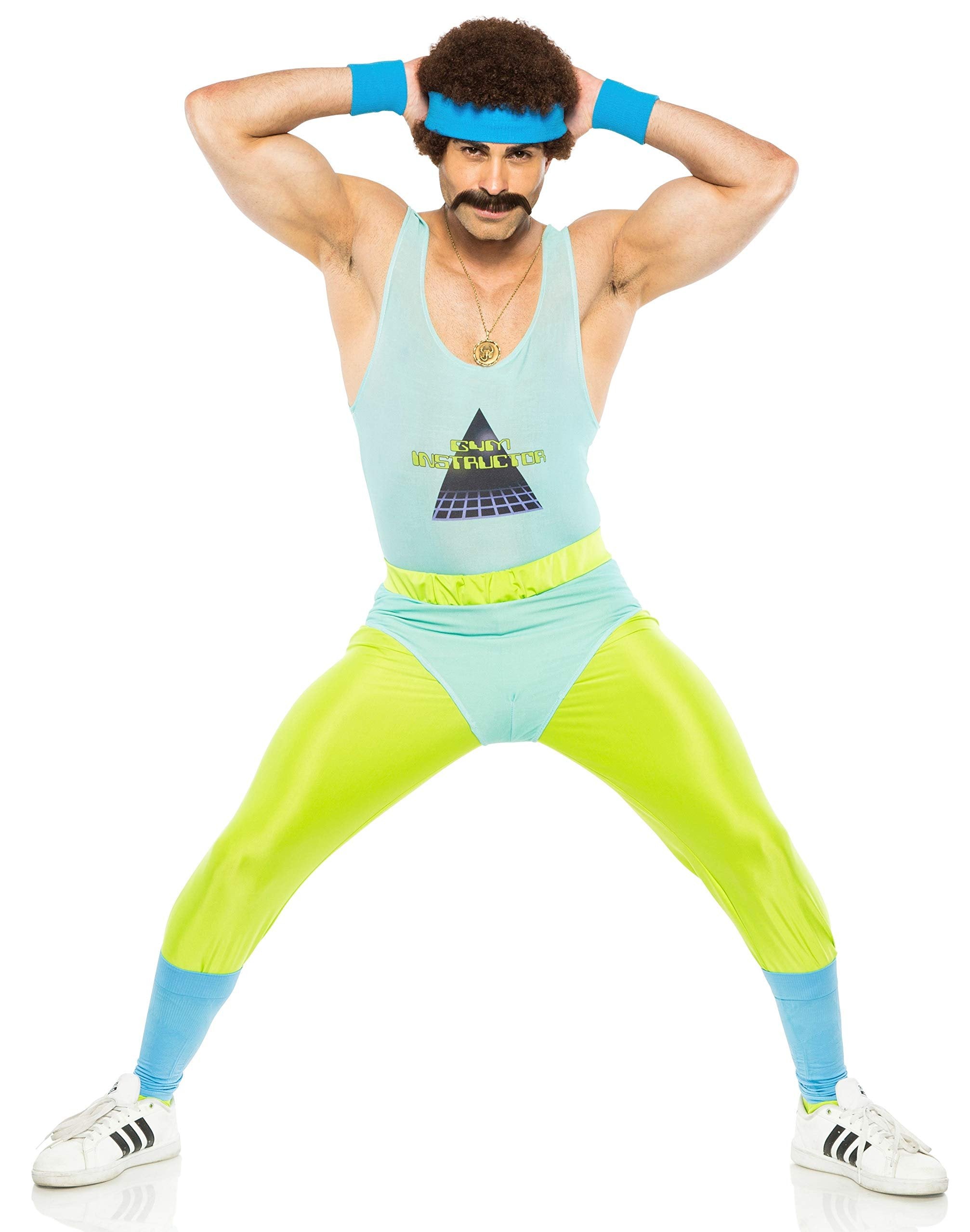 Seeing Red 80s Gym Instructor Costume for Men