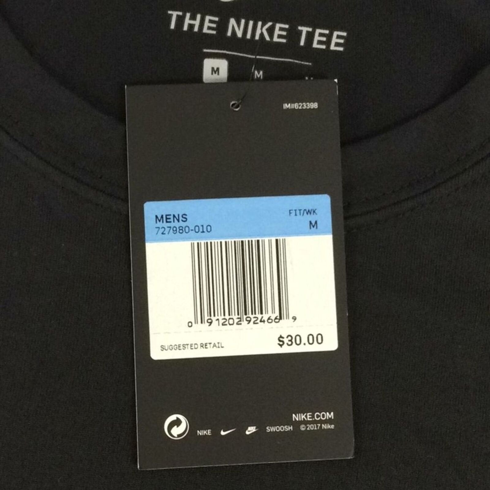 Nike Core Legend 2.0 Long Sleeve T Shirt Black Mens Size Medium Med M