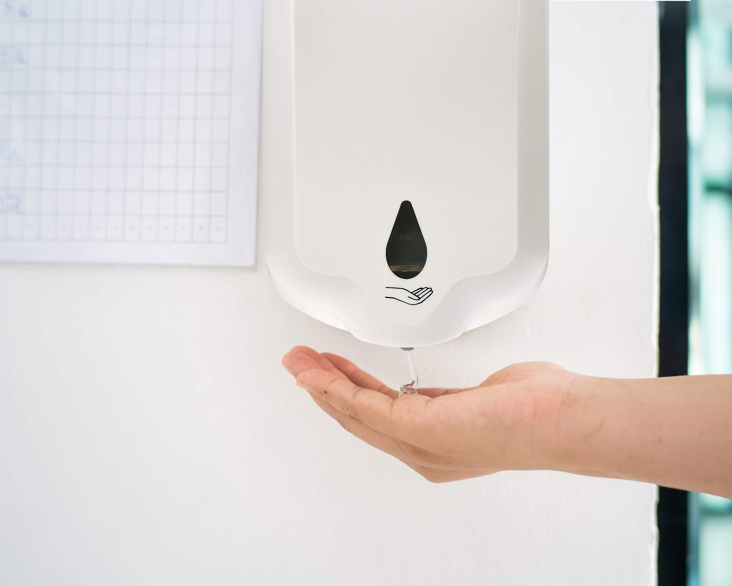 Alpine Industries Automatic Soap Dispenser - Liquid/Gel Hand Sanitizer Dispenser - Wall Mounted Touch Free Soap Dispenser for Hospital, Office,Restaurant and Bathroom- 1100 mL