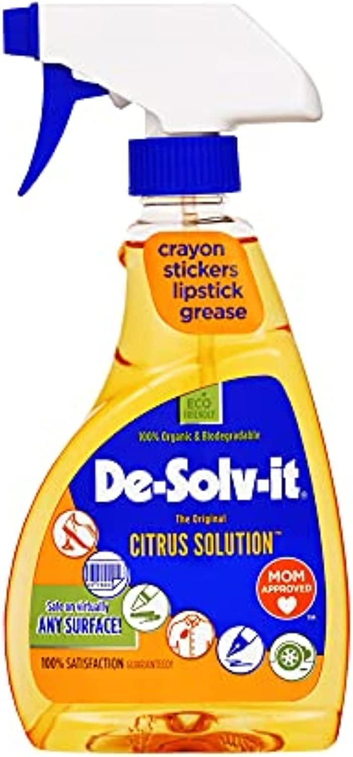 Orange Sol De-Solv-It Citrus Solution - Odor & Stain Remover for Cloth, Wood, Glass & More, 32-Ounce