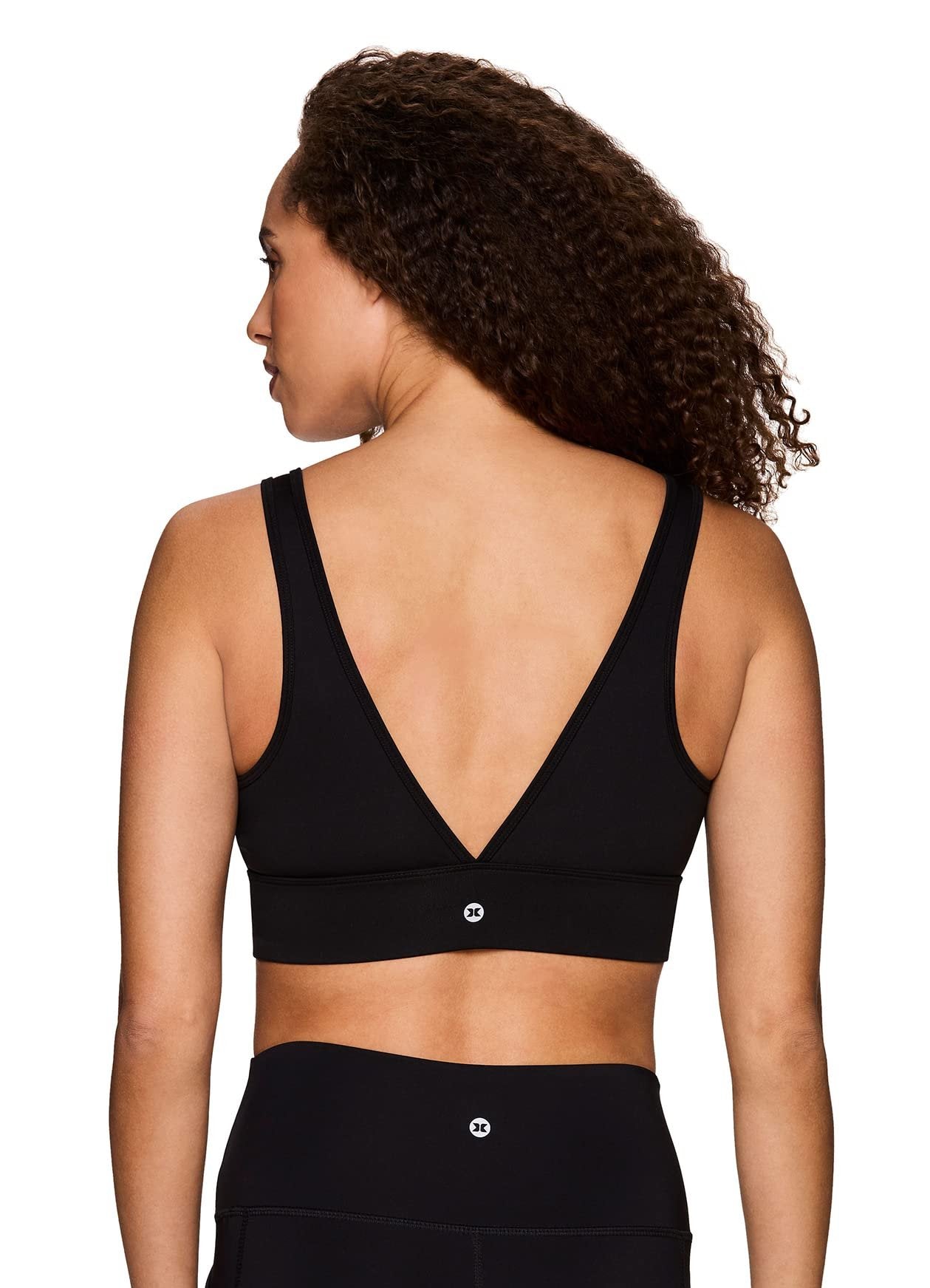 RBX Active Women's Sports Bra Low Impact Yoga Gym Zip Front Sports Bra Zip Black S